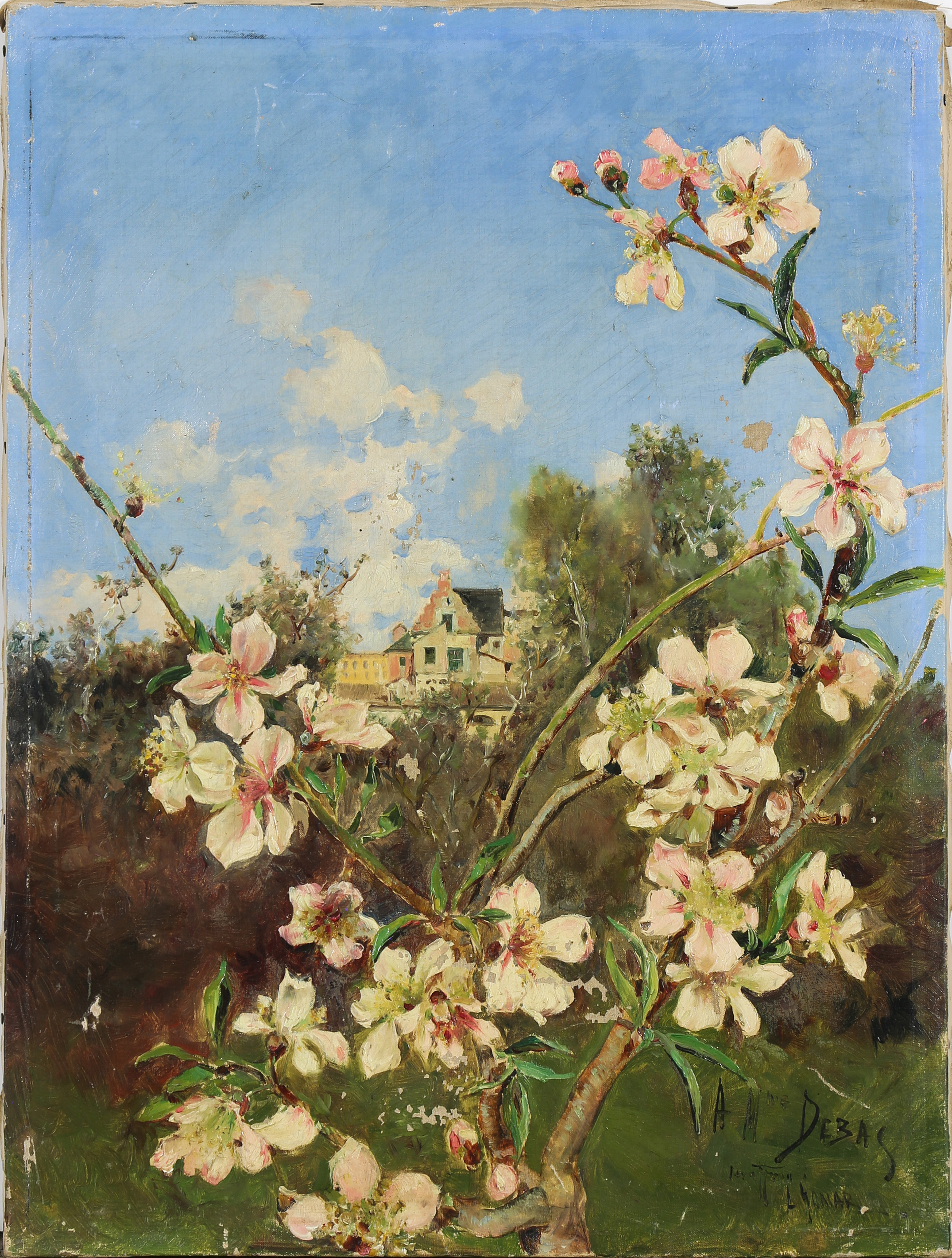 PAINTING, CHERRY BLOSSOMS French