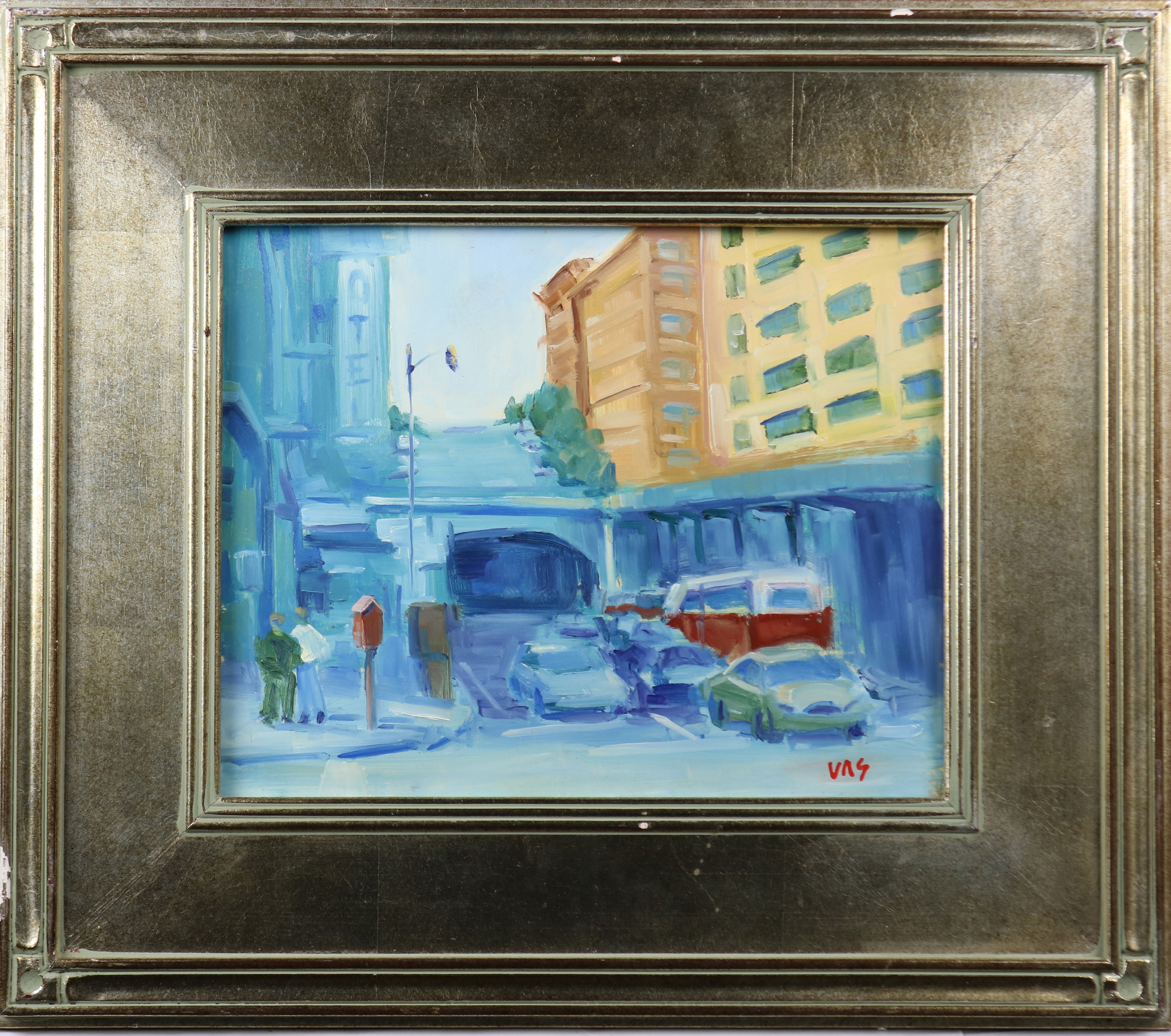 PAINTING, CITY STREET CORNER