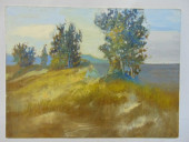 PAINTING, DUNE LANDSCAPE, SIGN