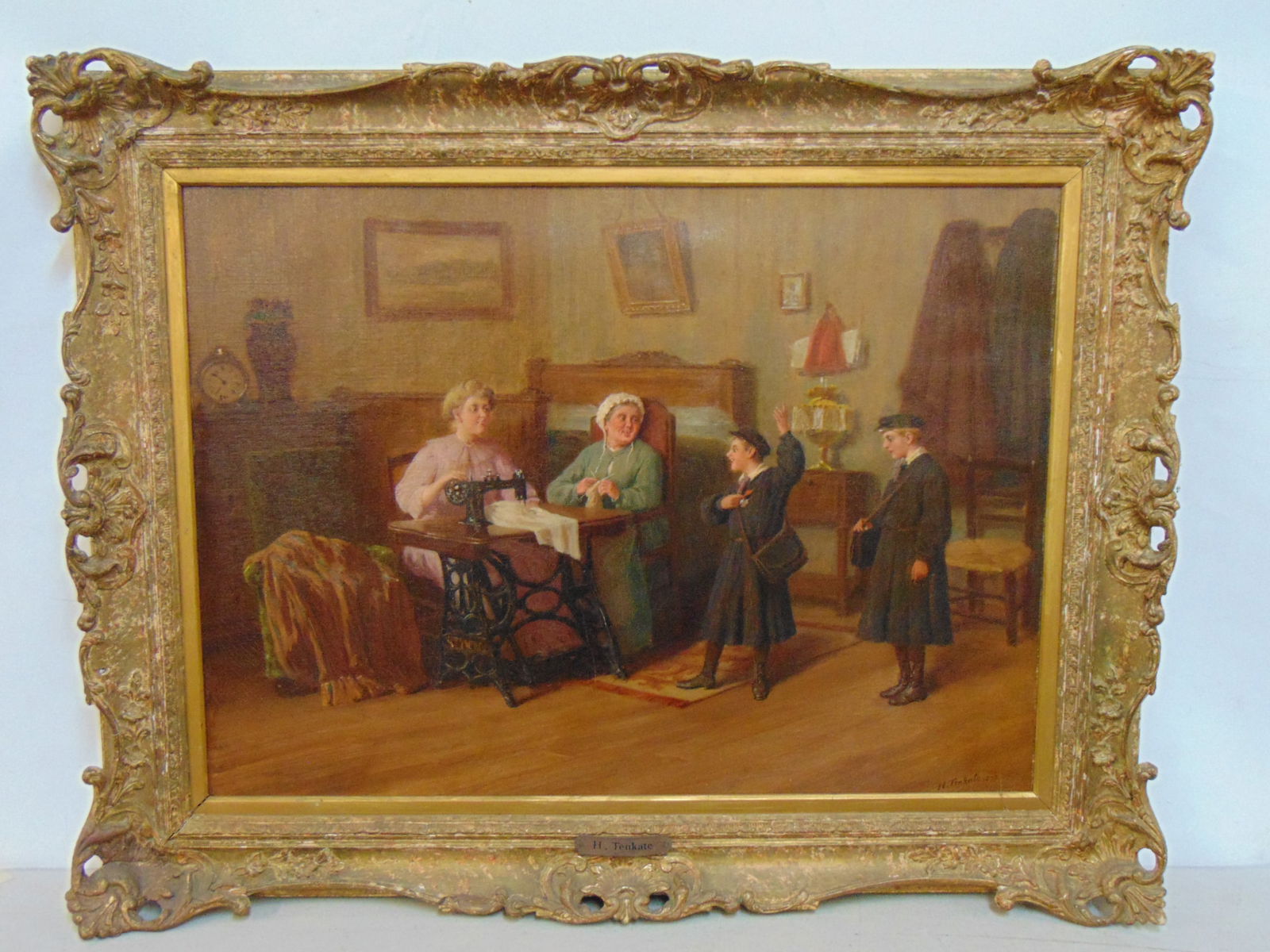 PAINTING, DUTCH INTERIOR SCENE,