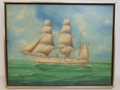 PAINTING, ENGLISH SAIL SHIP (S