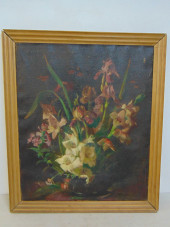 PAINTING, FLORAL STILL-LIFE, O