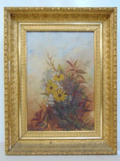 PAINTING, FLORAL STILL-LIFE, U