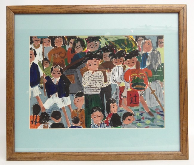 Painting gouache on paper of