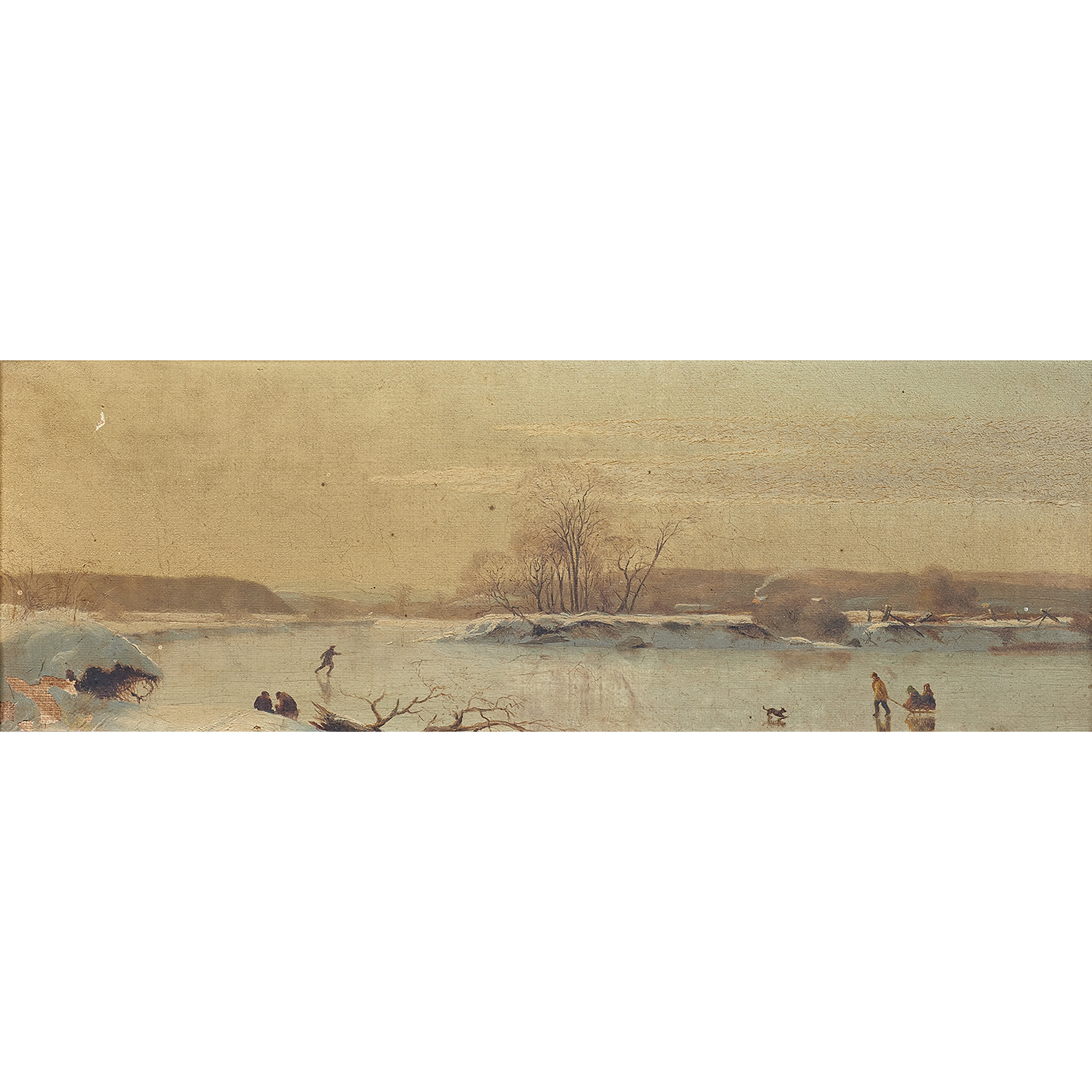 PAINTING, ICE SKATING ON THE HUDSON