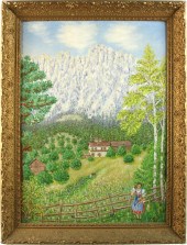 PAINTING, IN THE ALPS In the A