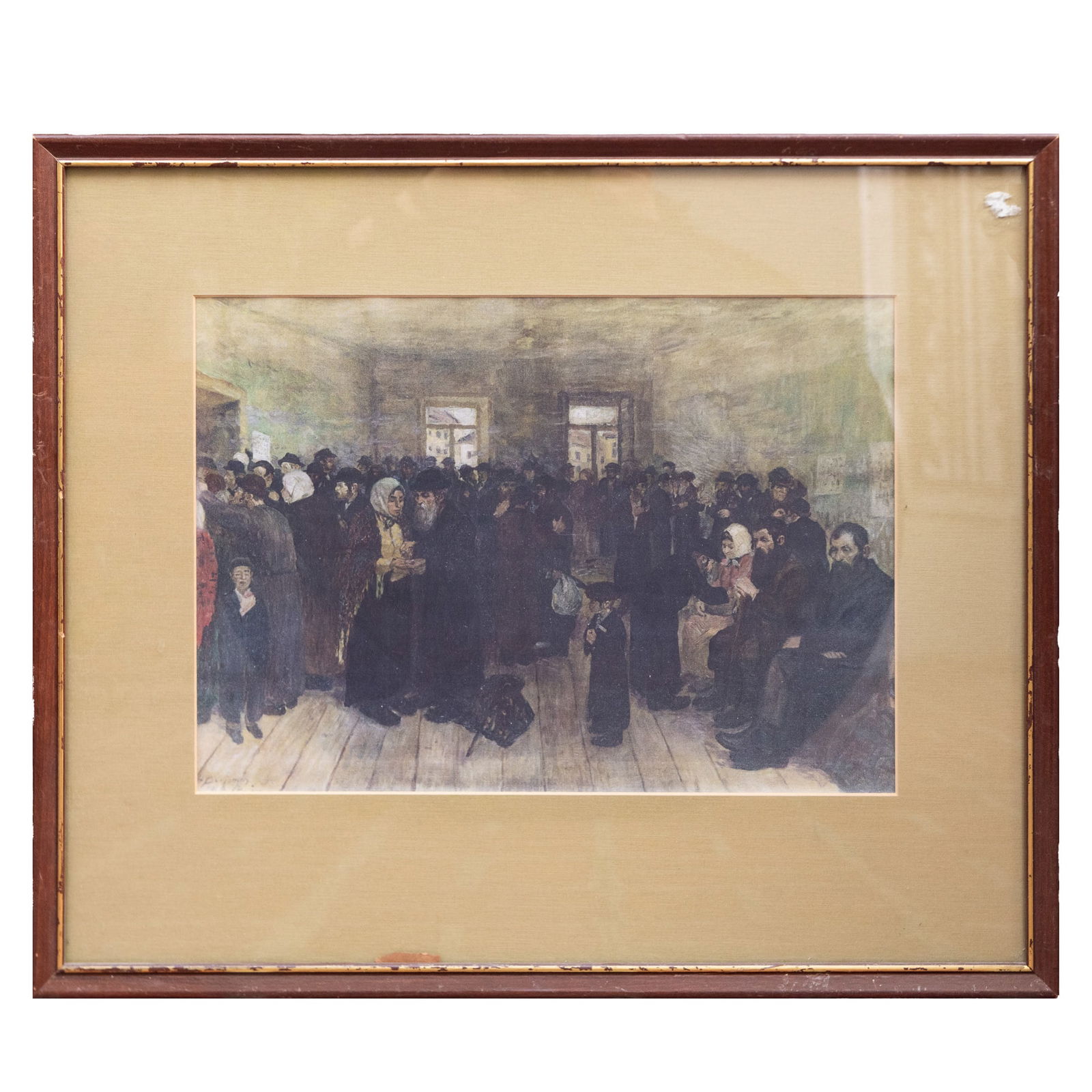 PAINTING, JEWS AT TRAIN