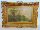 PAINTING, LANDSCAPE, TREES BY