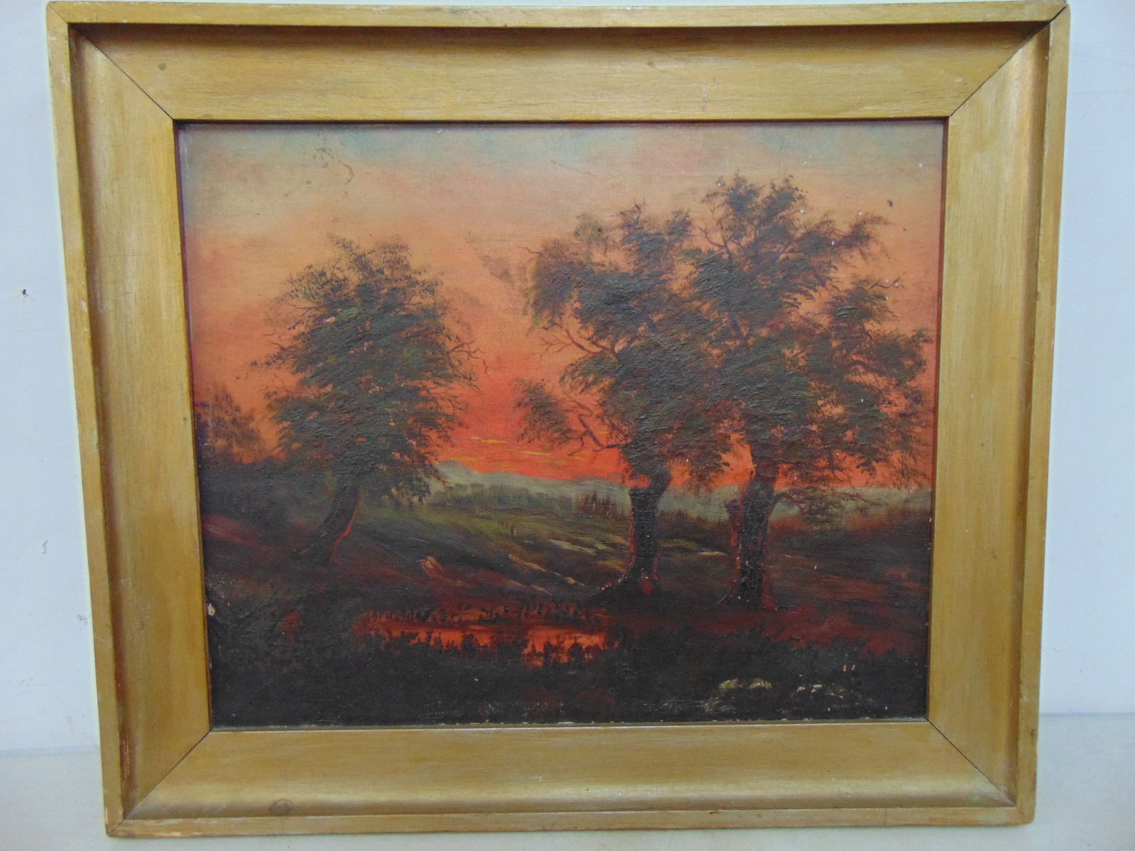 PAINTING, LANDSCAPE UNDER RED