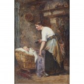 PAINTING, LEON CAILLE Leon Cai