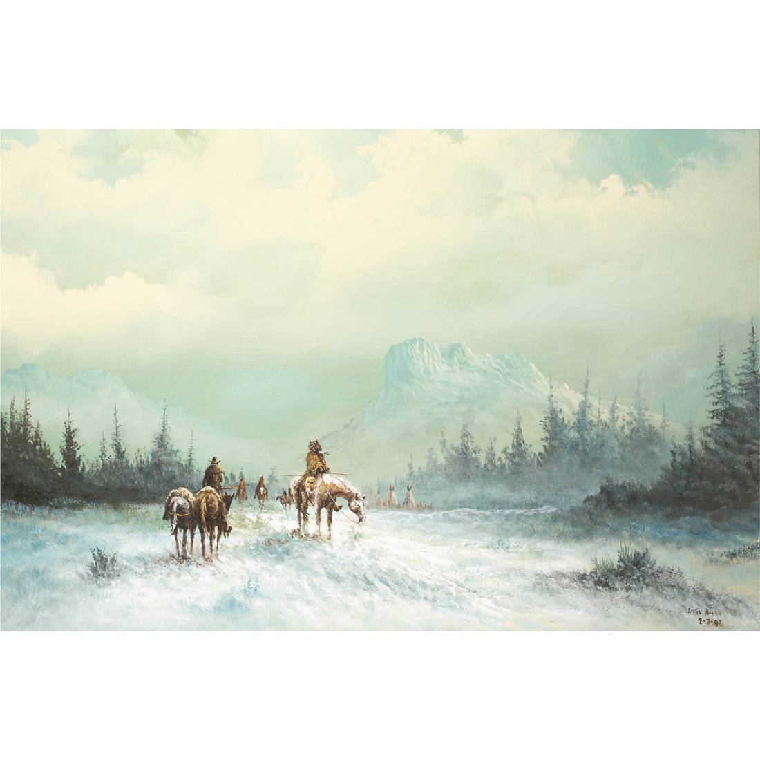 PAINTING, LESTER HUGHES Lester