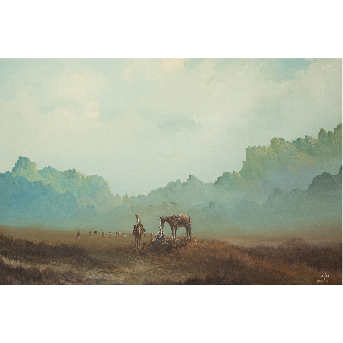 PAINTING, LESTER HUGHES Lester