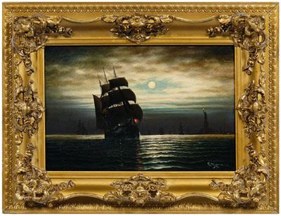 Painting manner of Edward Moran,