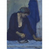 PAINTING, MOSES SOYER Moses So