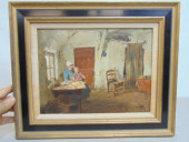 PAINTING, MOTHER AND CHILD IN