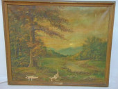PAINTING, MOUNTAIN LANDSCAPE W