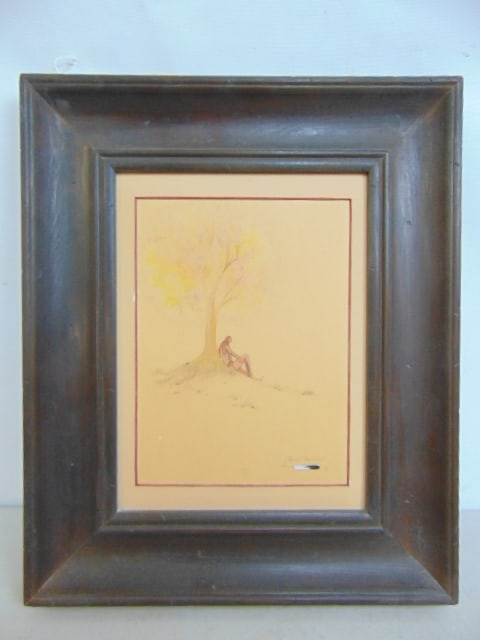 PAINTING, NATIVE AMERICAN RESTING