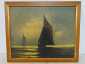 PAINTING, NOCTURNAL SEASCAPE W