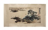 PAINTING OF A BAY W/ CALLIGRAP