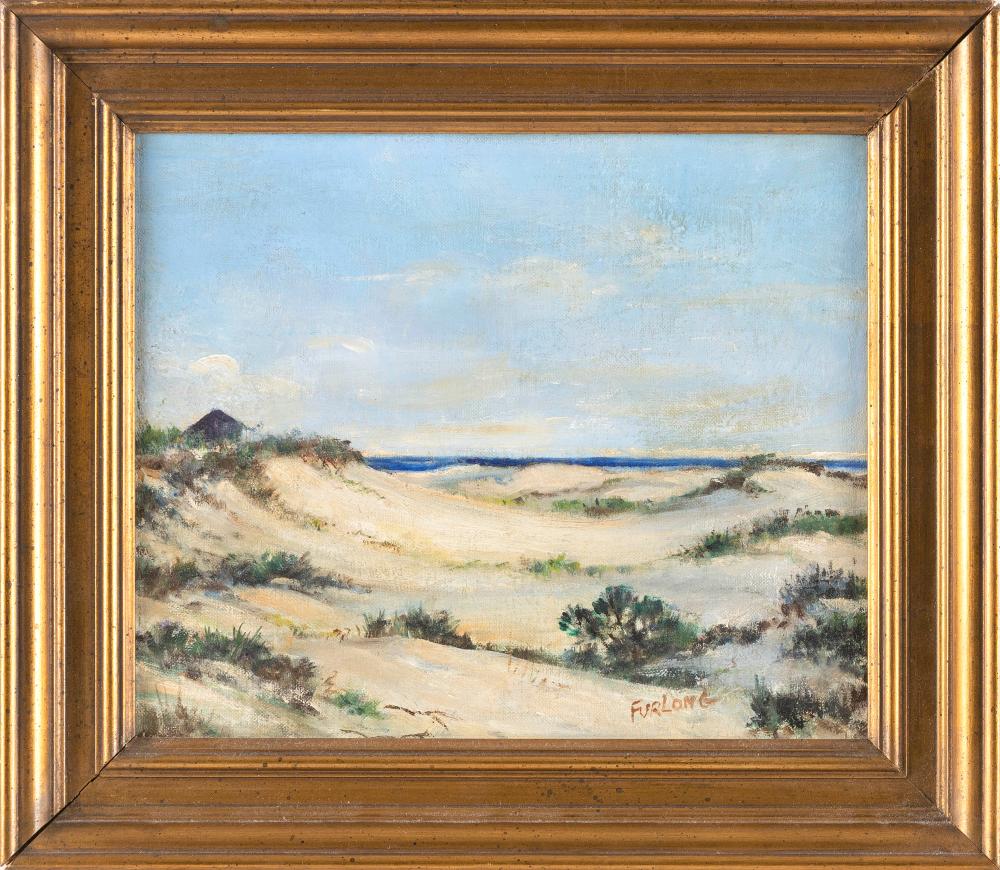 PAINTING OF A BEACH 20TH CENTURY