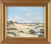 PAINTING OF A BEACH 20TH CENTU