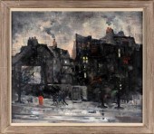 PAINTING OF A CITY STREET SCEN