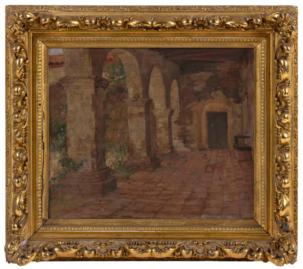PAINTING OF A COURTYARD 19TH