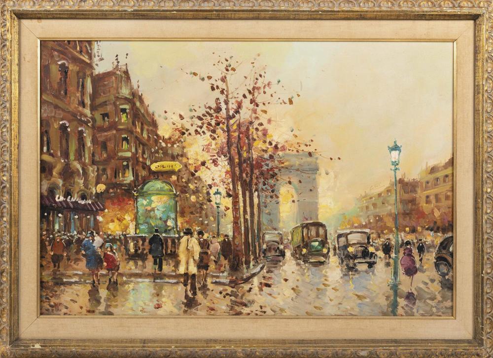 PAINTING OF A PARIS STREET SCENE