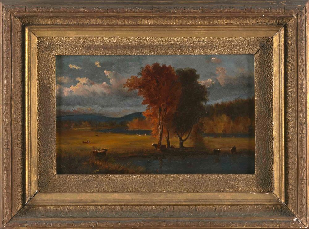 PAINTING OF COWS IN A FIELD 19TH