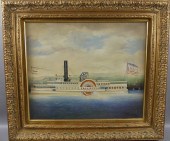 PAINTING OF FALL RIVER STEAMSH