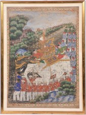 PAINTING OF INDRA,  RIDING WHI
