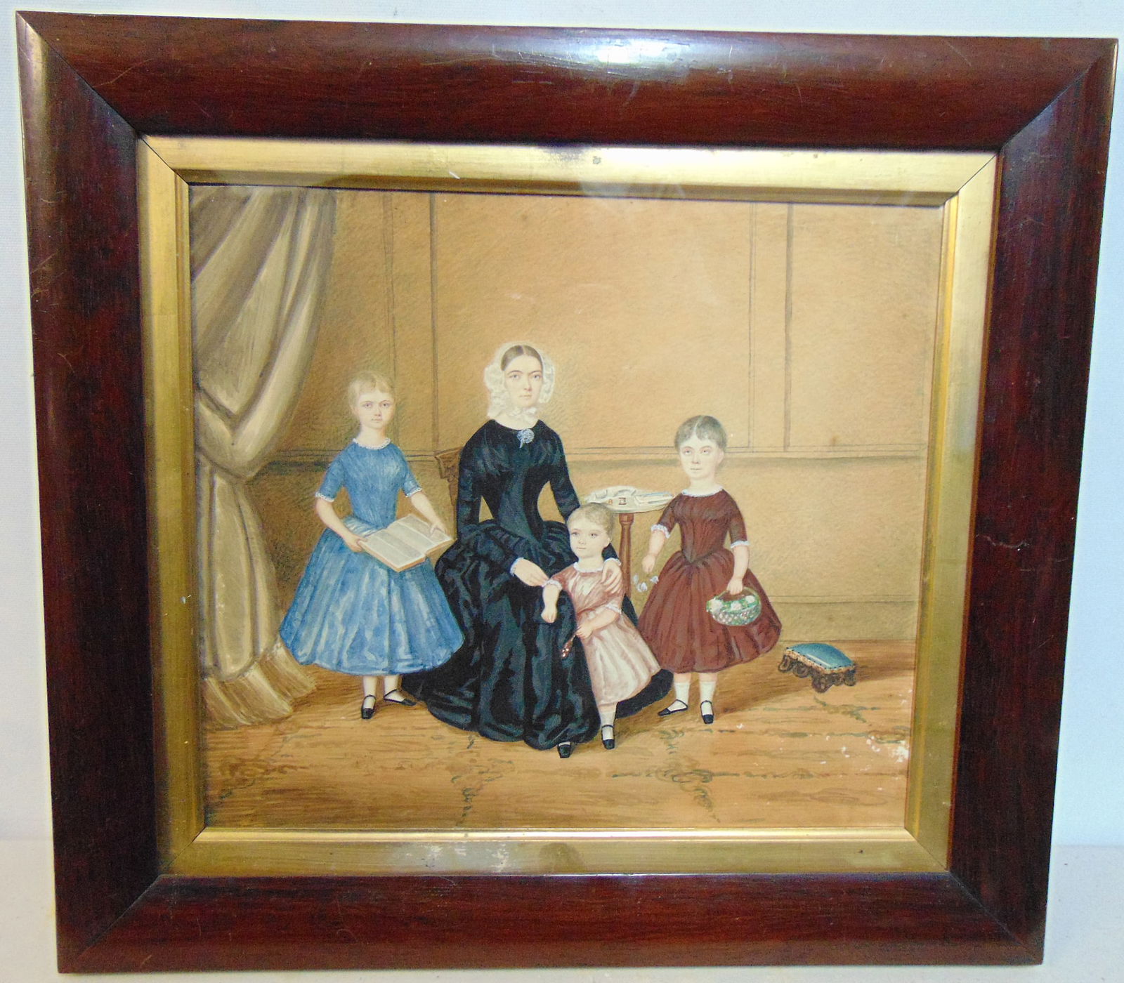 PAINTING OF MOTHER AND THREE