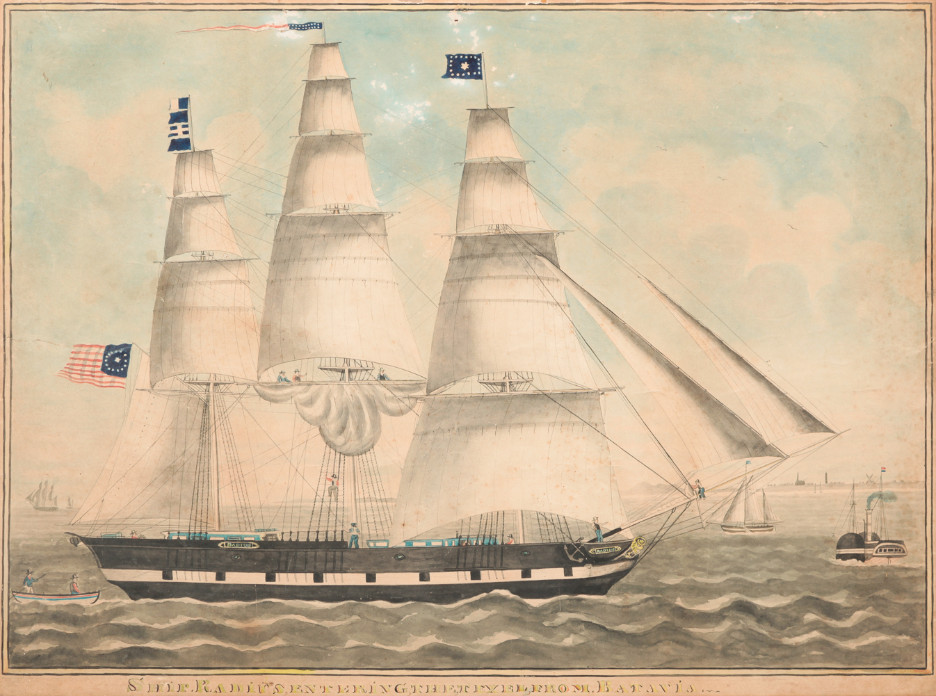 PAINTING OF THE AMERICAN SHIP