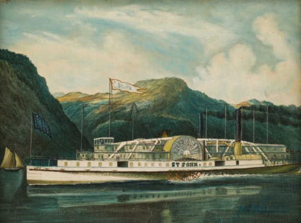 PAINTING OF THE PADDLE STEAMER "ST.