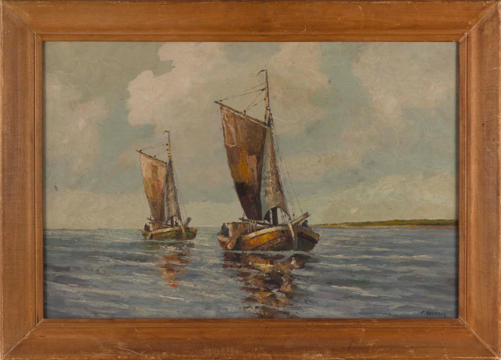 PAINTING OF TWO VESSELS AT SEA 20TH