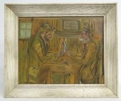 Painting oil on board signed '