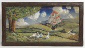 Painting oil on canvas castle
