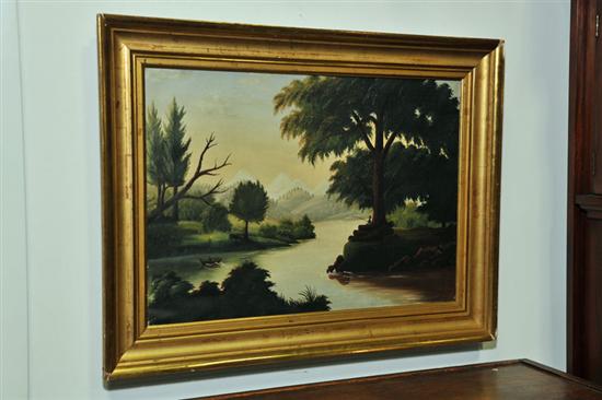 PAINTING. Oil on canvas depicting a