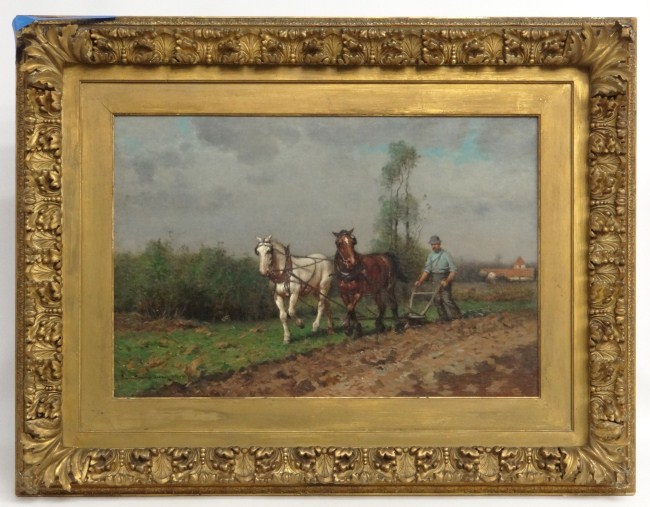 Painting oil on canvas farmer