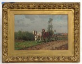 Painting oil on canvas farmer