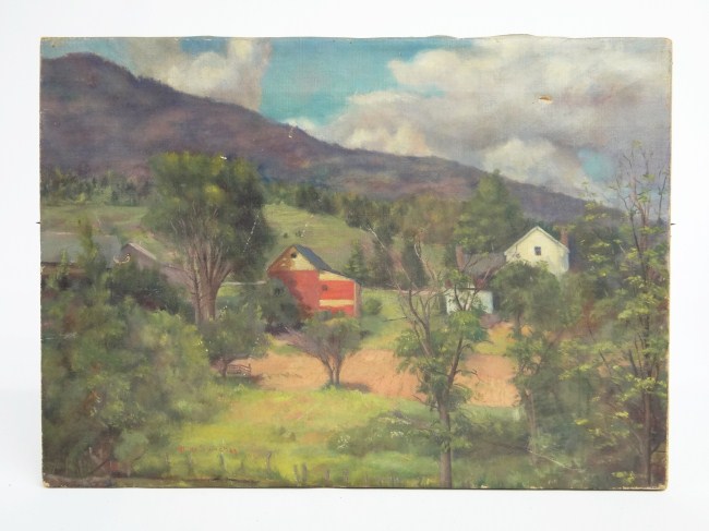 Painting oil on canvas farmscape