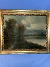 PAINTING, OIL ON CANVAS, HUDSO