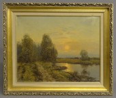 Painting oil on canvas landsca