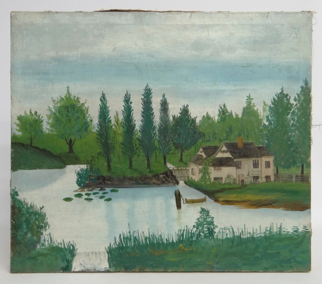 Painting oil on canvas primitive
