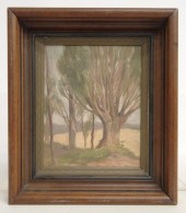 Painting oil on panel landscap