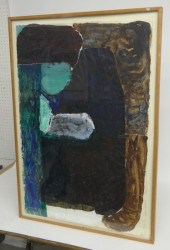 Painting oil on paper abstract