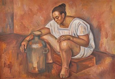 Painting on canvas signed "Raul