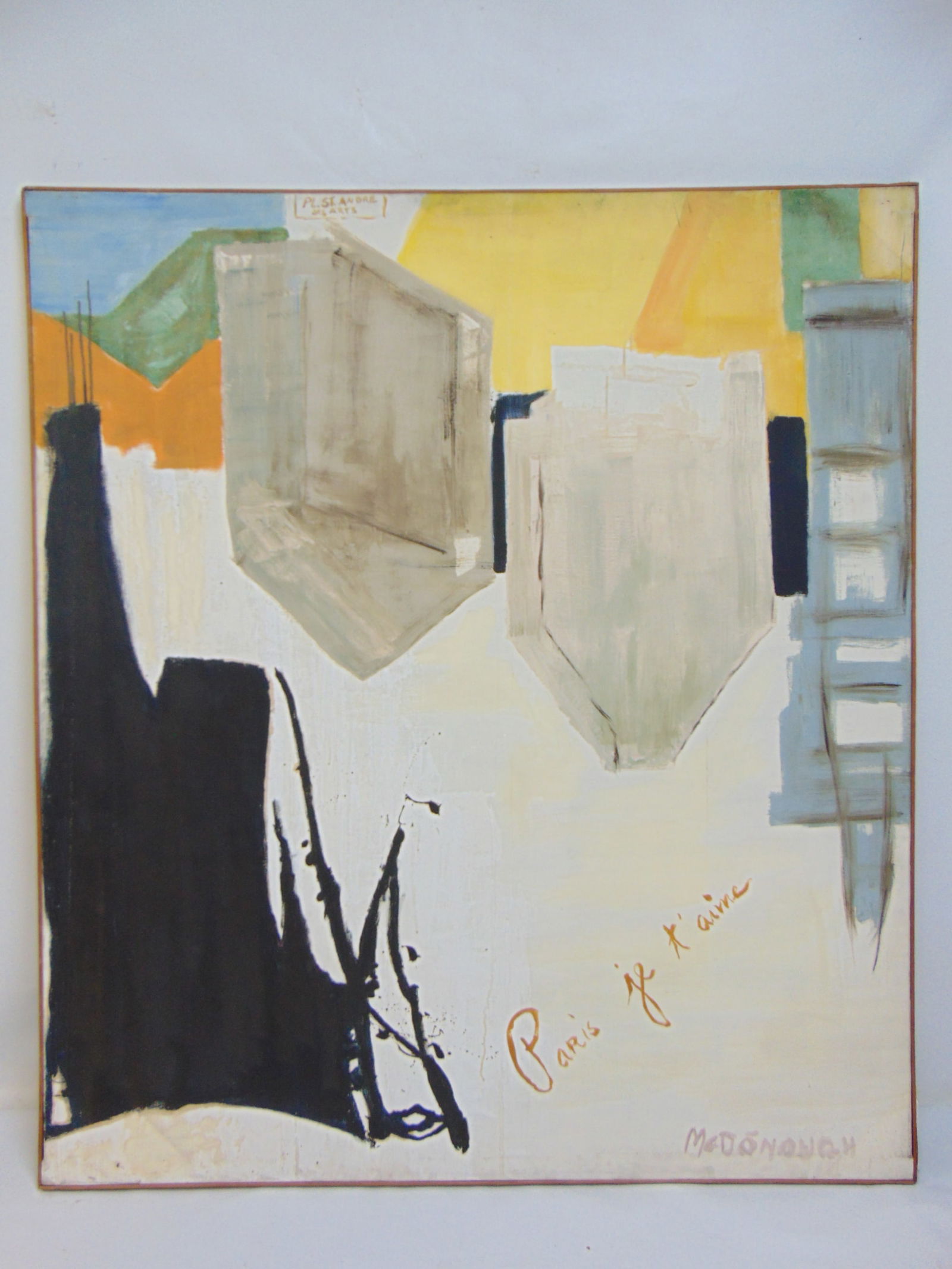 PAINTING, "PARIS JE T'AIME", SIGNED