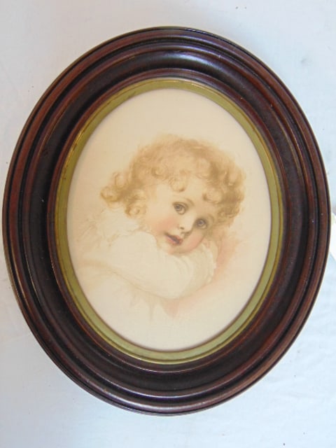 PAINTING, PORTRAIT LITTLE GIRL,