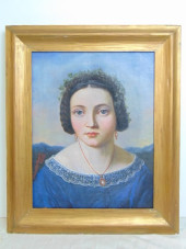 PAINTING, PORTRAIT YOUNG LADY